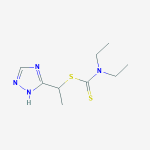 1-(1H-1,2,4-triazol-5-yl)ethyl N,N-diethylcarbamodithioate