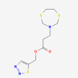 Thiadiazol-5-ylmethyl 3-(1,5,3-dithiazepan-3-yl)propanoate