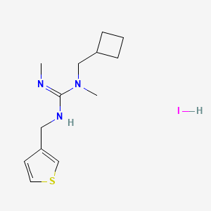 1-(Cyclobutylmethyl)-1,2-dimethyl-3-(thiophen-3-ylmethyl)guanidine;hydroiodide