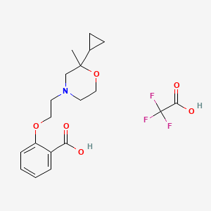 2-[2-(2-Cyclopropyl-2-methylmorpholin-4-yl)ethoxy]benzoic acid;2,2,2-trifluoroacetic acid