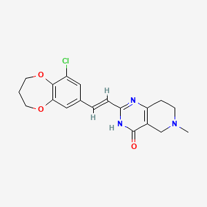 2-[(E)-2-(6-chloro-3,4-dihydro-2H-1,5-benzodioxepin-8-yl)ethenyl]-6-methyl-3,5,7,8-tetrahydropyrido[4,3-d]pyrimidin-4-one