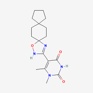 1,6-Dimethyl-5-(12-oxa-9,11-diazadispiro[4.2.48.25]tetradec-9-en-10-yl)pyrimidine-2,4-dione