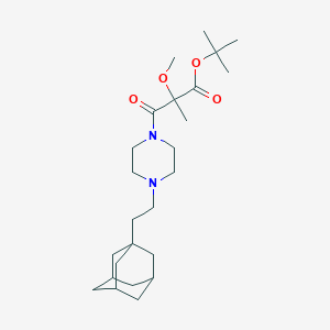 Tert-butyl 3-[4-[2-(1-adamantyl)ethyl]piperazin-1-yl]-2-methoxy-2-methyl-3-oxopropanoate