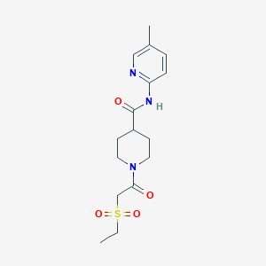 1-(2-ethylsulfonylacetyl)-N-(5-methylpyridin-2-yl)piperidine-4-carboxamide