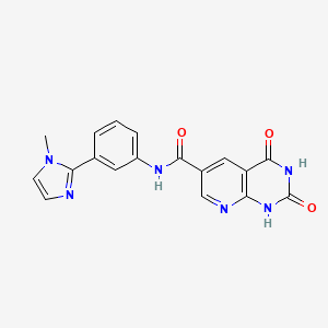 N-[3-(1-methylimidazol-2-yl)phenyl]-2,4-dioxo-1H-pyrido[2,3-d]pyrimidine-6-carboxamide