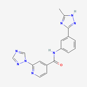 N-[3-(5-methyl-1H-1,2,4-triazol-3-yl)phenyl]-2-(1,2,4-triazol-1-yl)pyridine-4-carboxamide