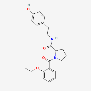 1-(2-ethoxybenzoyl)-N-[2-(4-hydroxyphenyl)ethyl]pyrrolidine-2-carboxamide