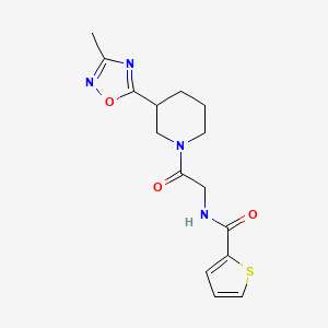 N-[2-[3-(3-methyl-1,2,4-oxadiazol-5-yl)piperidin-1-yl]-2-oxoethyl]thiophene-2-carboxamide