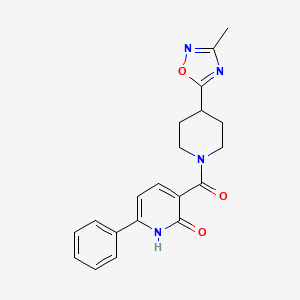 3-[4-(3-methyl-1,2,4-oxadiazol-5-yl)piperidine-1-carbonyl]-6-phenyl-1H-pyridin-2-one