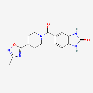 5-[4-(3-Methyl-1,2,4-oxadiazol-5-yl)piperidine-1-carbonyl]-1,3-dihydrobenzimidazol-2-one