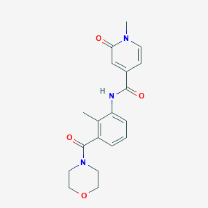 1-methyl-N-[2-methyl-3-(morpholine-4-carbonyl)phenyl]-2-oxopyridine-4-carboxamide