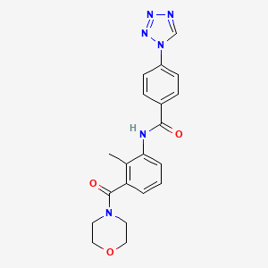 N-[2-methyl-3-(morpholine-4-carbonyl)phenyl]-4-(tetrazol-1-yl)benzamide