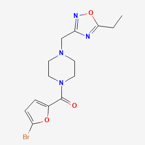 (5-Bromofuran-2-yl)-[4-[(5-ethyl-1,2,4-oxadiazol-3-yl)methyl]piperazin-1-yl]methanone