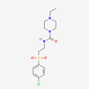 N-[2-(4-chlorophenyl)sulfonylethyl]-4-ethylpiperazine-1-carboxamide