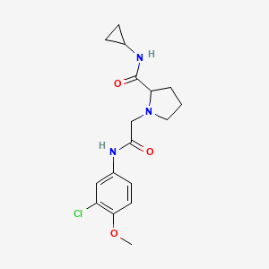 1-[2-(3-chloro-4-methoxyanilino)-2-oxoethyl]-N-cyclopropylpyrrolidine-2-carboxamide