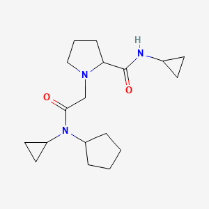 1-[2-[cyclopentyl(cyclopropyl)amino]-2-oxoethyl]-N-cyclopropylpyrrolidine-2-carboxamide