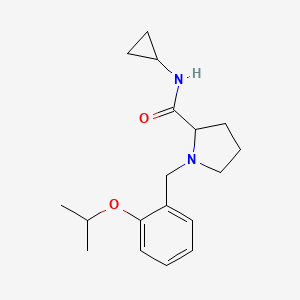 N-cyclopropyl-1-[(2-propan-2-yloxyphenyl)methyl]pyrrolidine-2-carboxamide