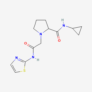 N-cyclopropyl-1-[2-oxo-2-(1,3-thiazol-2-ylamino)ethyl]pyrrolidine-2-carboxamide