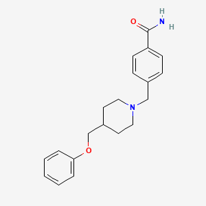 4-[[4-(Phenoxymethyl)piperidin-1-yl]methyl]benzamide