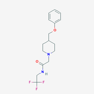 2-[4-(phenoxymethyl)piperidin-1-yl]-N-(2,2,2-trifluoroethyl)acetamide