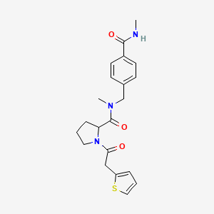 N-methyl-N-[[4-(methylcarbamoyl)phenyl]methyl]-1-(2-thiophen-2-ylacetyl)pyrrolidine-2-carboxamide