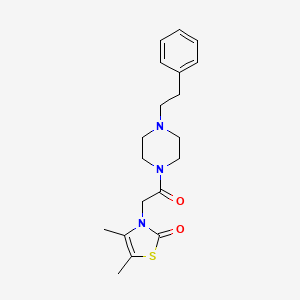 4,5-Dimethyl-3-[2-oxo-2-[4-(2-phenylethyl)piperazin-1-yl]ethyl]-1,3-thiazol-2-one