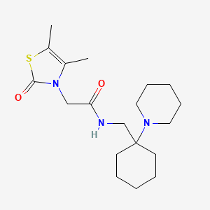 2-(4,5-dimethyl-2-oxo-1,3-thiazol-3-yl)-N-[(1-piperidin-1-ylcyclohexyl)methyl]acetamide