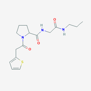 N-[2-oxo-2-(propylamino)ethyl]-1-(2-thiophen-2-ylacetyl)pyrrolidine-2-carboxamide