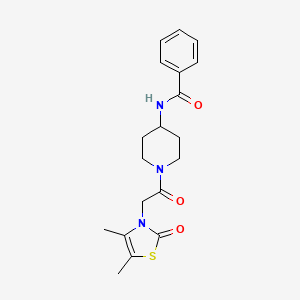 N-[1-[2-(4,5-dimethyl-2-oxo-1,3-thiazol-3-yl)acetyl]piperidin-4-yl]benzamide