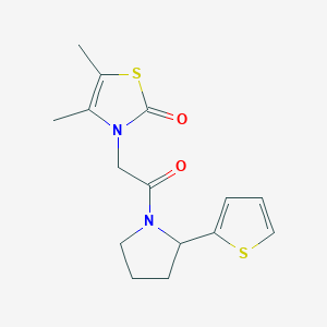 4,5-Dimethyl-3-[2-oxo-2-(2-thiophen-2-ylpyrrolidin-1-yl)ethyl]-1,3-thiazol-2-one