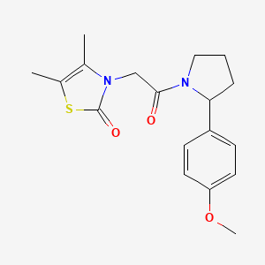 3-[2-[2-(4-Methoxyphenyl)pyrrolidin-1-yl]-2-oxoethyl]-4,5-dimethyl-1,3-thiazol-2-one