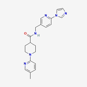 N-[(6-imidazol-1-ylpyridin-3-yl)methyl]-1-(5-methylpyridin-2-yl)piperidine-4-carboxamide