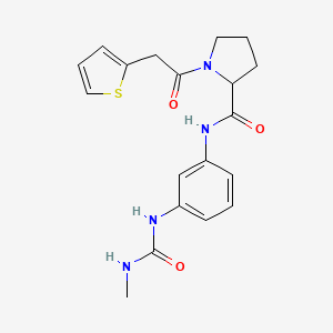 N-[3-(methylcarbamoylamino)phenyl]-1-(2-thiophen-2-ylacetyl)pyrrolidine-2-carboxamide