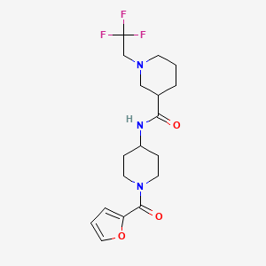 N-[1-(furan-2-carbonyl)piperidin-4-yl]-1-(2,2,2-trifluoroethyl)piperidine-3-carboxamide