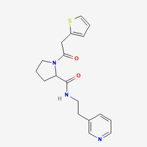 N-(2-pyridin-3-ylethyl)-1-(2-thiophen-2-ylacetyl)pyrrolidine-2-carboxamide