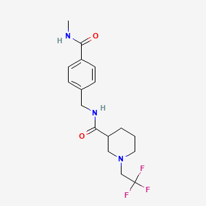 N-[[4-(methylcarbamoyl)phenyl]methyl]-1-(2,2,2-trifluoroethyl)piperidine-3-carboxamide