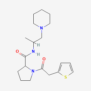 N-(1-piperidin-1-ylpropan-2-yl)-1-(2-thiophen-2-ylacetyl)pyrrolidine-2-carboxamide