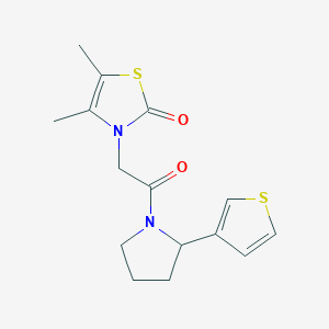 4,5-Dimethyl-3-[2-oxo-2-(2-thiophen-3-ylpyrrolidin-1-yl)ethyl]-1,3-thiazol-2-one