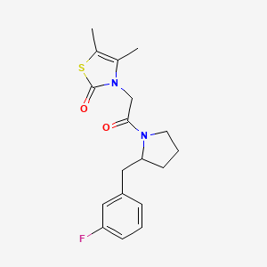 3-[2-[2-[(3-Fluorophenyl)methyl]pyrrolidin-1-yl]-2-oxoethyl]-4,5-dimethyl-1,3-thiazol-2-one