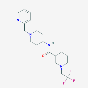 N-[1-(pyridin-2-ylmethyl)piperidin-4-yl]-1-(2,2,2-trifluoroethyl)piperidine-3-carboxamide