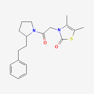 4,5-Dimethyl-3-[2-oxo-2-[2-(2-phenylethyl)pyrrolidin-1-yl]ethyl]-1,3-thiazol-2-one