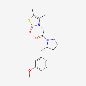 3-[2-[2-[(3-Methoxyphenyl)methyl]pyrrolidin-1-yl]-2-oxoethyl]-4,5-dimethyl-1,3-thiazol-2-one