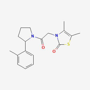 4,5-Dimethyl-3-[2-[2-(2-methylphenyl)pyrrolidin-1-yl]-2-oxoethyl]-1,3-thiazol-2-one