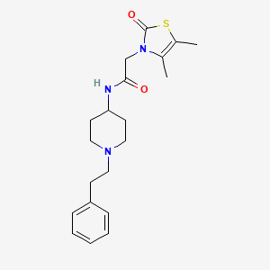 2-(4,5-dimethyl-2-oxo-1,3-thiazol-3-yl)-N-[1-(2-phenylethyl)piperidin-4-yl]acetamide