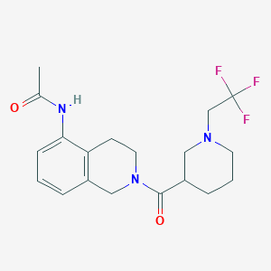 N-[2-[1-(2,2,2-trifluoroethyl)piperidine-3-carbonyl]-3,4-dihydro-1H-isoquinolin-5-yl]acetamide