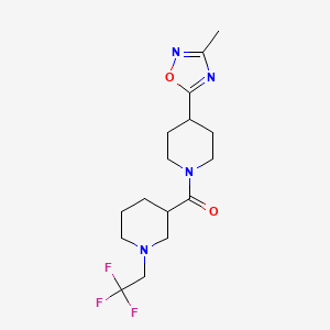 [4-(3-Methyl-1,2,4-oxadiazol-5-yl)piperidin-1-yl]-[1-(2,2,2-trifluoroethyl)piperidin-3-yl]methanone