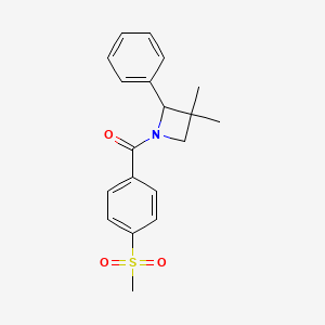 (3,3-Dimethyl-2-phenylazetidin-1-yl)-(4-methylsulfonylphenyl)methanone