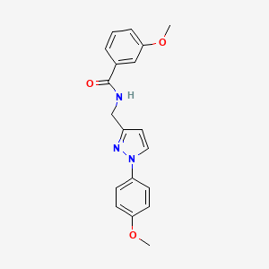 3-methoxy-N-[[1-(4-methoxyphenyl)pyrazol-3-yl]methyl]benzamide