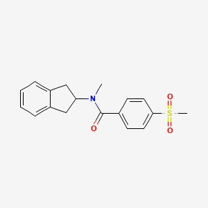 N-(2,3-dihydro-1H-inden-2-yl)-N-methyl-4-methylsulfonylbenzamide