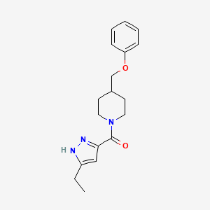 (5-ethyl-1H-pyrazol-3-yl)-[4-(phenoxymethyl)piperidin-1-yl]methanone